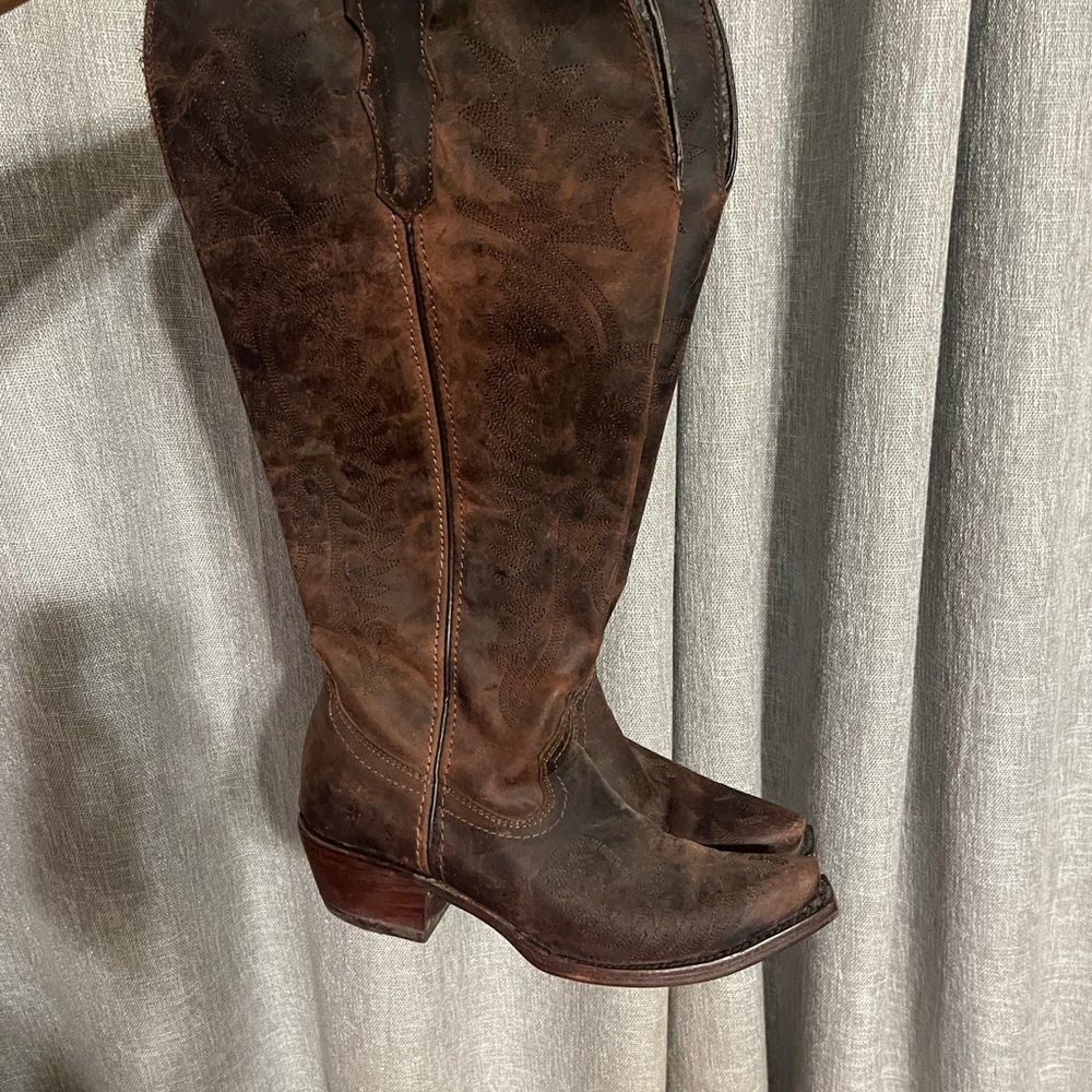 Brown Leather Cowboy Boots